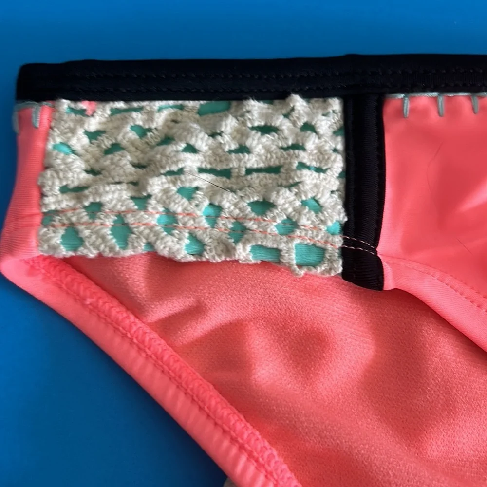Coral Peach Smoothie Swimwear Bikini Bottom - Picture 2 of 9